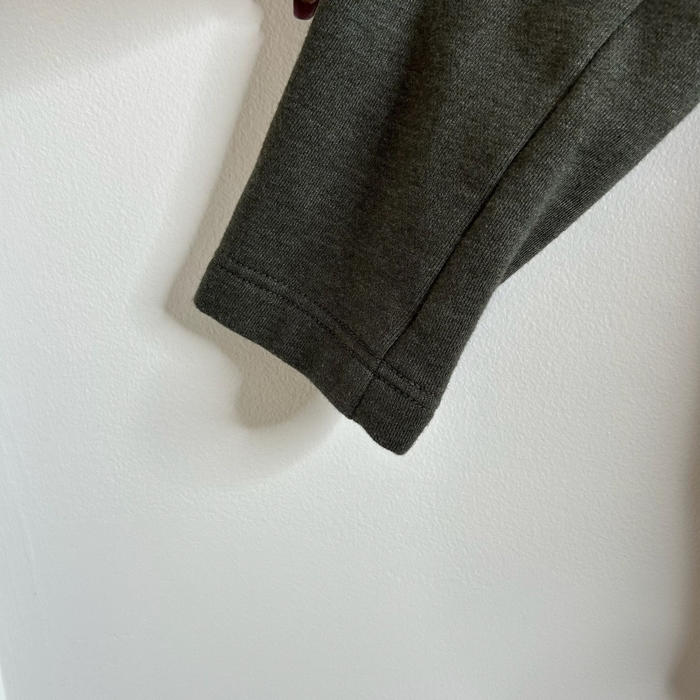 J Jill Green Chore Jacket Sz L Comfort Fleece Lined Warm Sherpa Collar Cardigan - Picture 4 of 9